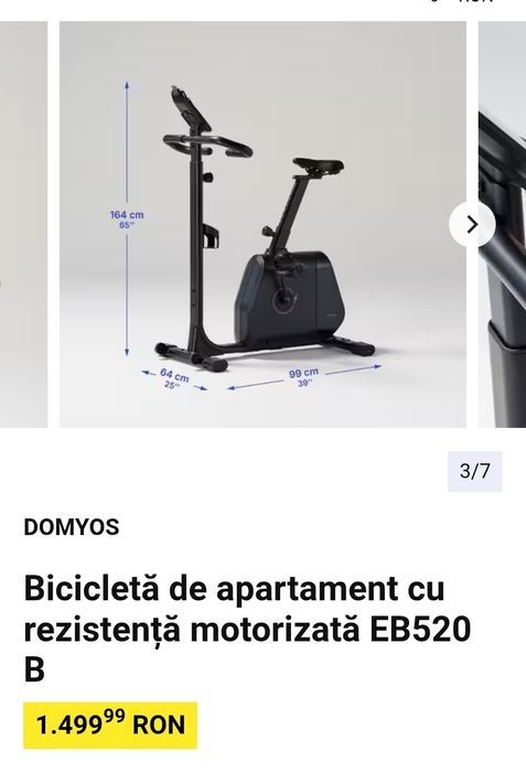 Bicicleta apartament auto-alimentata EB 500 - DOMYOS