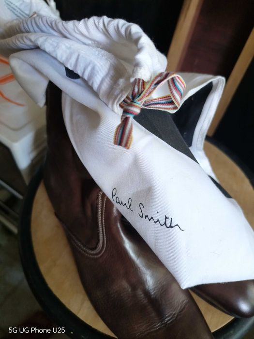 Мъжки боти Paul Smith елегантни кожени боти 39.5 дизайнерски мъжки обувки