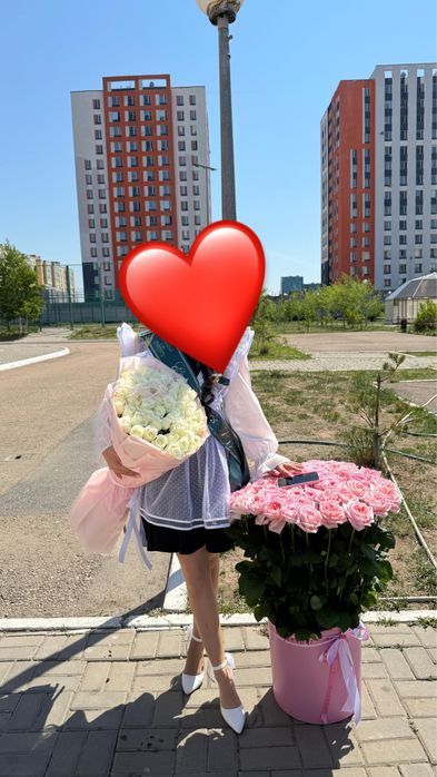 Ак роза 51шт улгерип калыныз