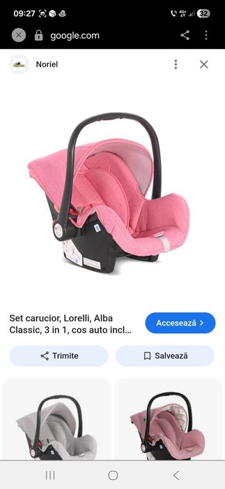 Vând scoica și scaun pentru bebe