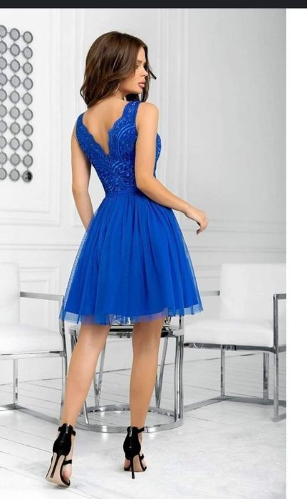 Rochie de ocazie din tulle și satin