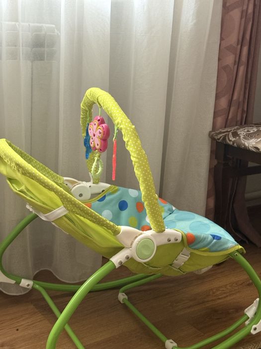 Шезлонг дуга с игрушками сьемный чехол