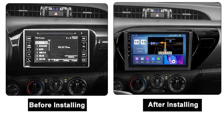 Navigatie Android 11 Toyora Hilux 2016  1/8 Gb Waze CarPlay Bt GPS