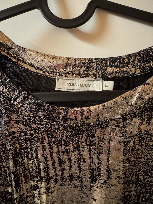 Туника-тип тениска в сребристо