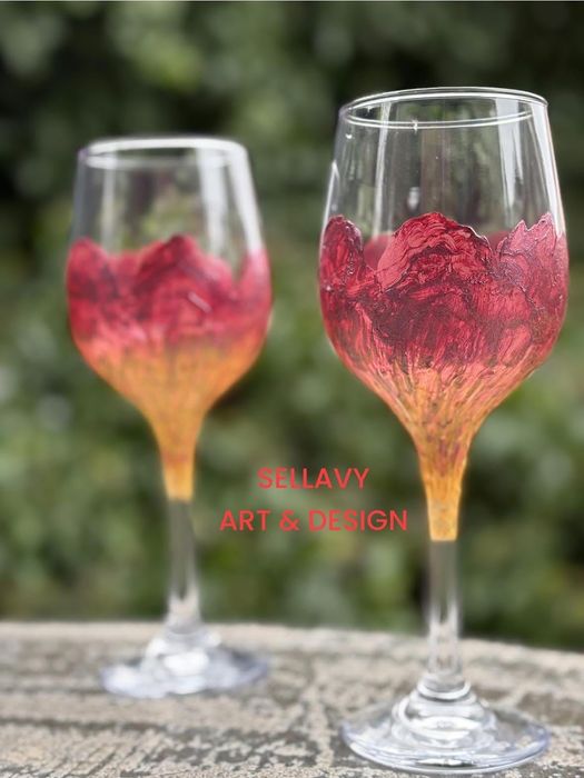 Сватбени Чаши за вино ръчно изработени