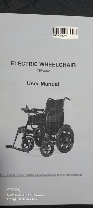 Scaun rulant electric CU GARANȚIE