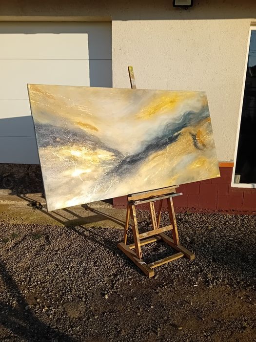 Tablou decorativ cu foita de aur