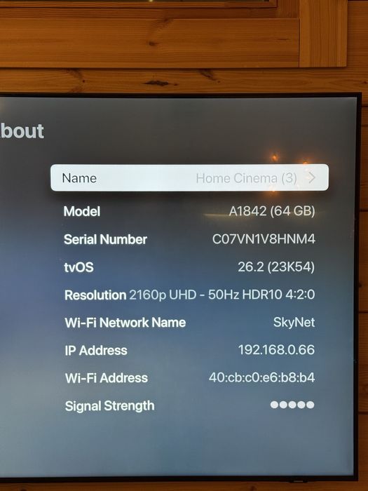 Apple tv 4k A1842 64GB