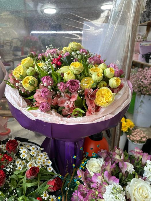 pionavidniy roza buket bables atirgul kelin gul