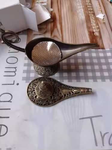 Антична арабска тамянна лампа,метална,ароматизираща, 11,8х7,2х4,3 см.