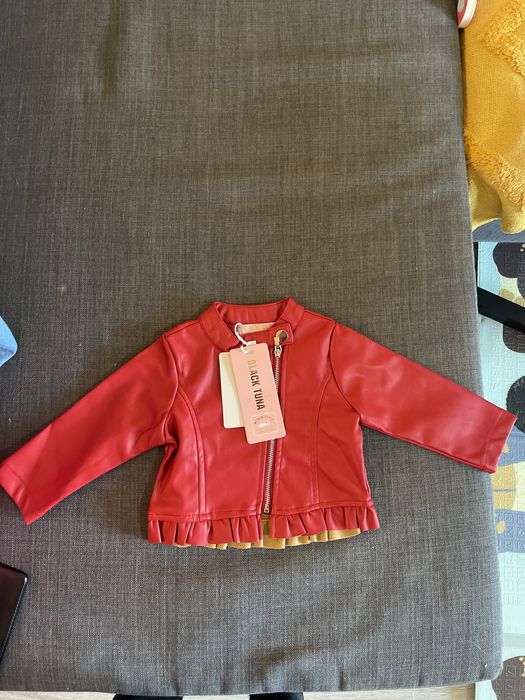 Детско кожено яке 80 см