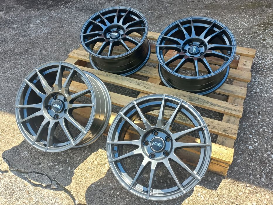 18"O.Z 5x114.3 Matt Gunmetal 8ж ет40 Honda Mitsubushi Dacia Renault Nissan Чисто Нови.