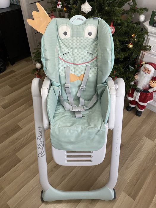 Scaun de masa Chicco Polly 2 Start 4roti, Froggy, 0 luni+