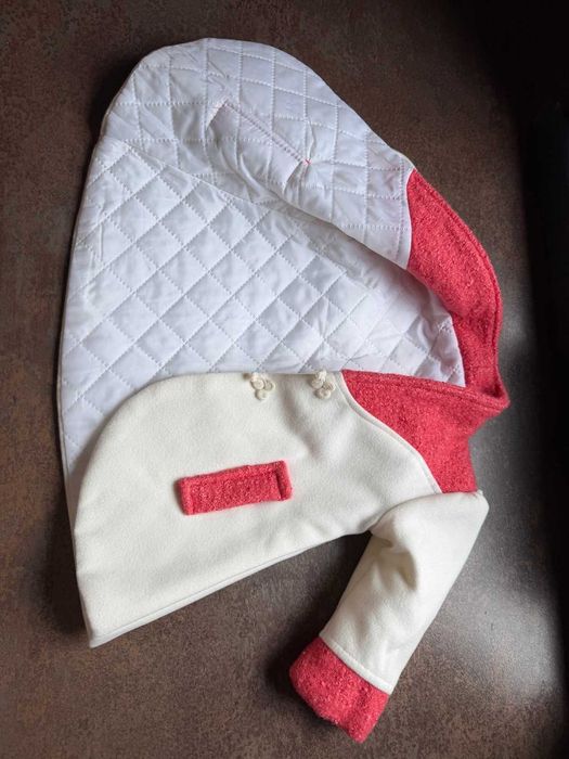 Set elegant botez fetiță (rochie + pantaloni + paltonaș)