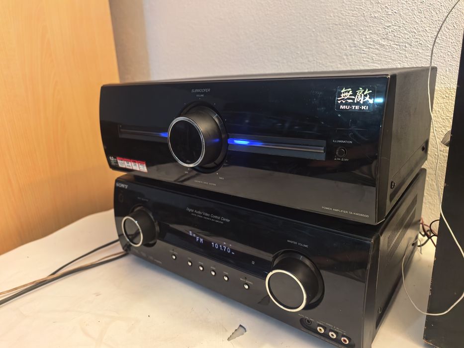 Amplituner Sony STR KM 5500 si amplificator subwoofer Sony TA KMSW 500 1510W