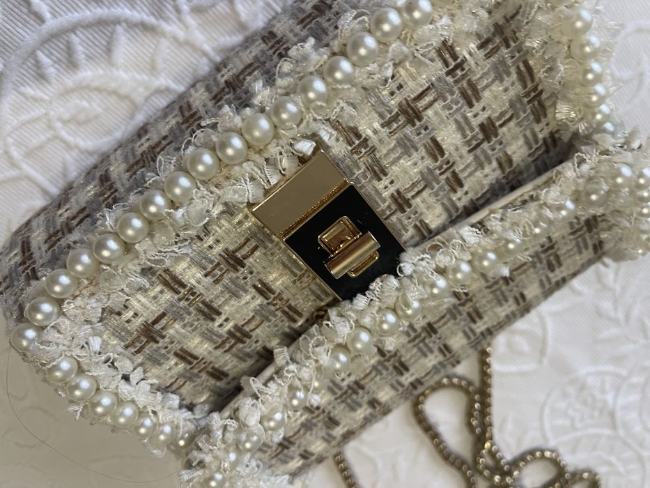 Чанта букле с перли