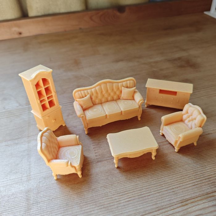 Пълен комплект мини мебели за къща за кукли – 3D принт