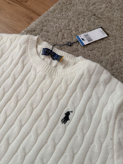 Pulover polo ralph lauren alb
