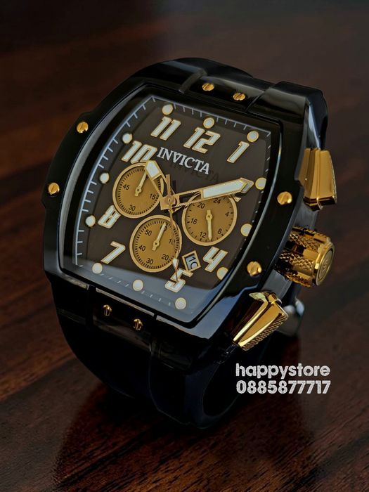 INVICTA Ghost black/gold 47 mm, Инвикта нов ръчен часовник