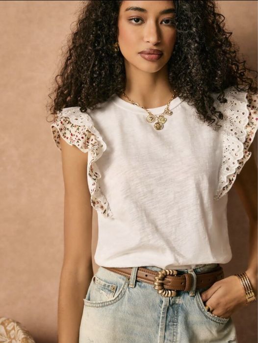 Shein дамска блуза с ефектни ръкави