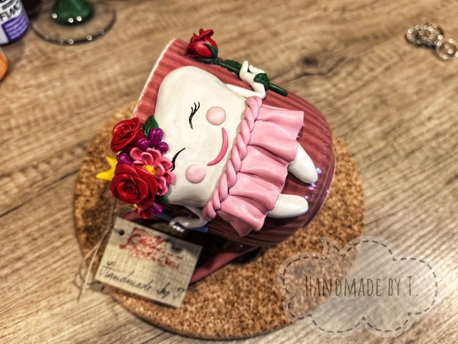 Чаши с декорация от полимерна глина