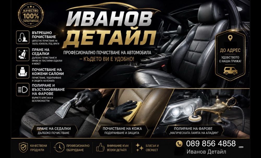 Почистване на автомобили