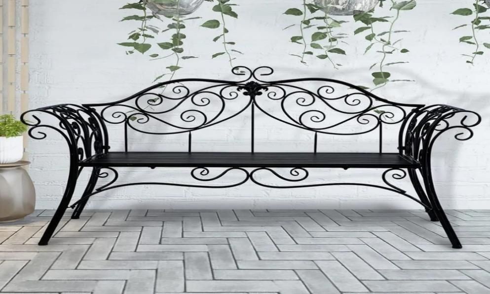 Градинска метална пейка с безплатна доставка