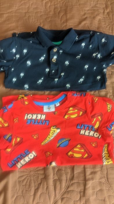 Детски дрехи рр98(ризи с дълъг ръкав(елече),ватирани дънки,ромпър пижа