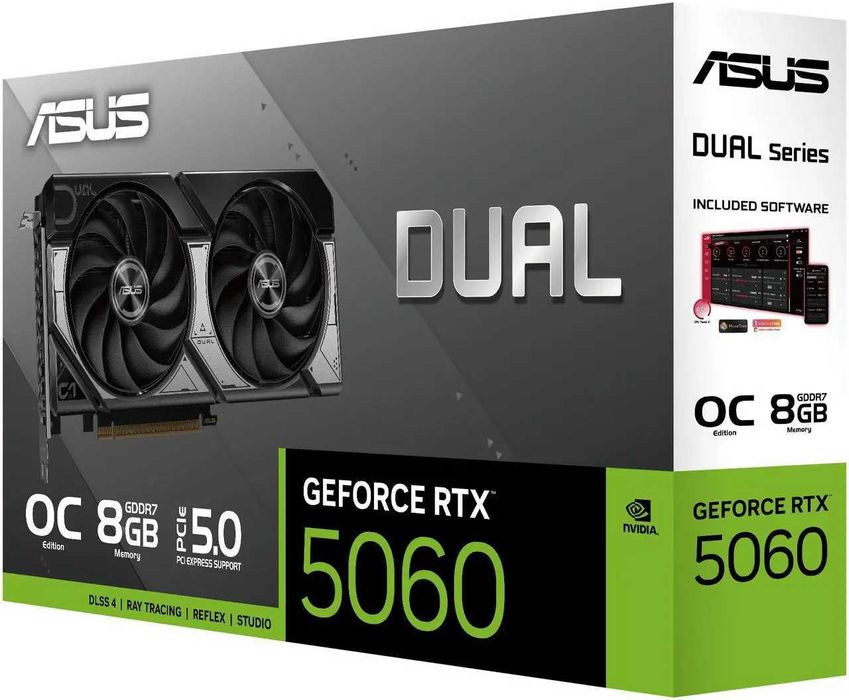 Видеокарта ASUS Dual GeForce RTX 5060 8GB GDDR7 PCI Express 5.0