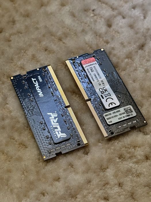 Kit Memorie RAM Laptop Kingston FURY Impact 32GB (2×16GB) DDR4 3200MHz CL20