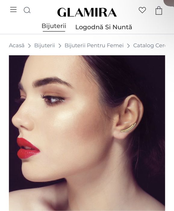 Cercei Glamira aur 750 cu diamante vvs