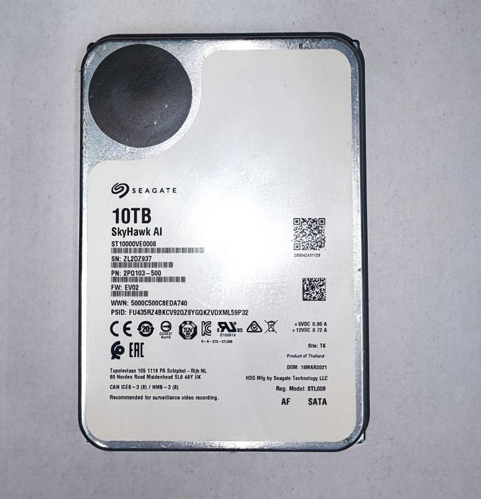 HDD 10TB Seagate SkyHawk AI Putin folosit