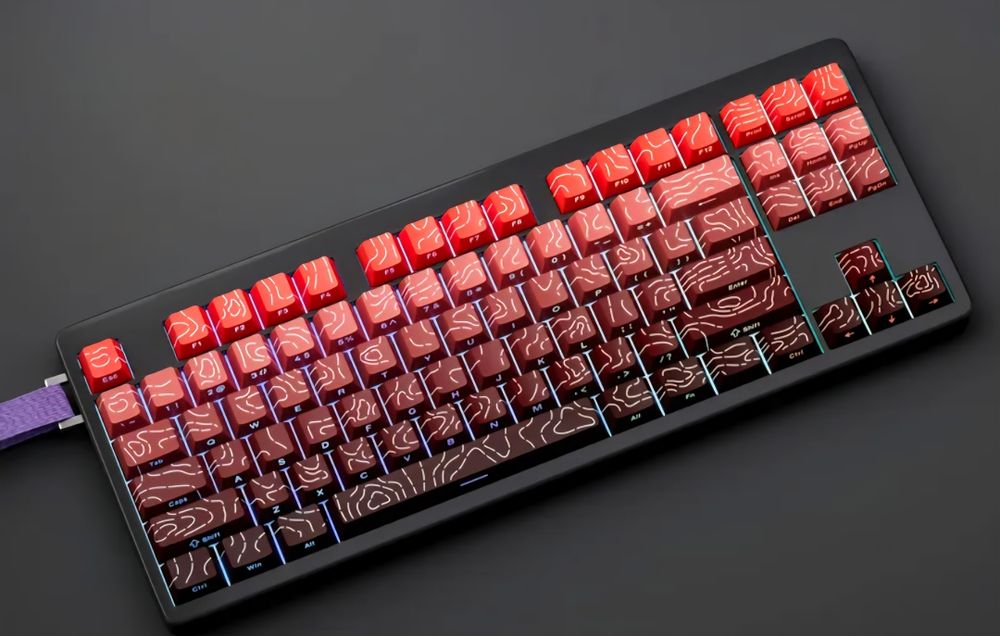 Кей-капы для клавиатуры, 108 клавиш. 
клавиш с полупрозрачным дизайн