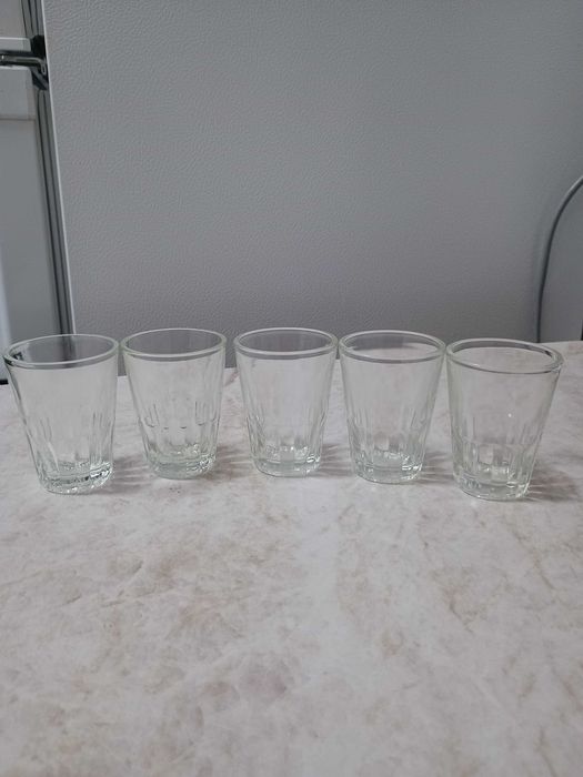 Set 5 pahare cristal shot bauturi alcoolice whisky coniac palinca
