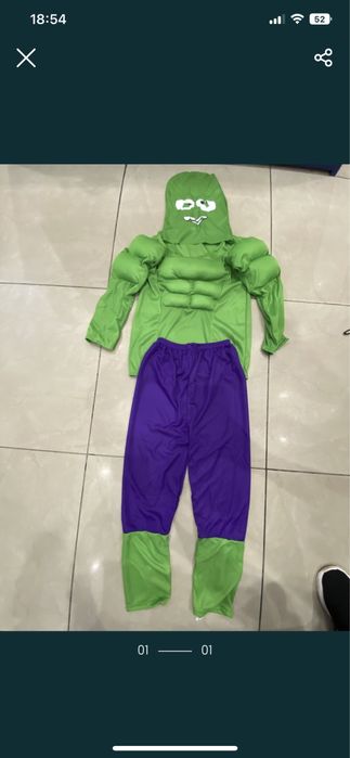 Костюм Хълк с мускули/Hulk costume