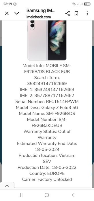 Z fold 3  placa ,piese