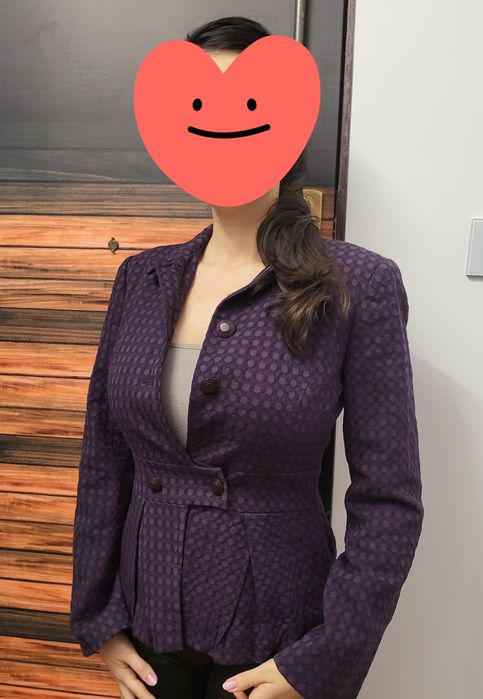 Stefanel, sacou office din bumbac 50%, captusit, Masura 40