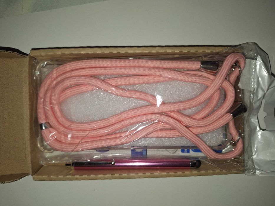 Set Protecție Complet Roz: Husă cu Șnur + Folie Sticlă + Stylus Samsung A33 5G