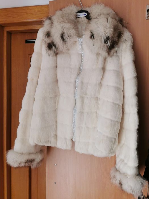 Blană naturală de vulpe cu chinchilla