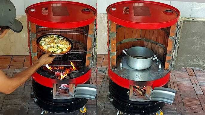 Butoaie tablă cu capac – Mese fast-food, afumători, incinerator vegetație