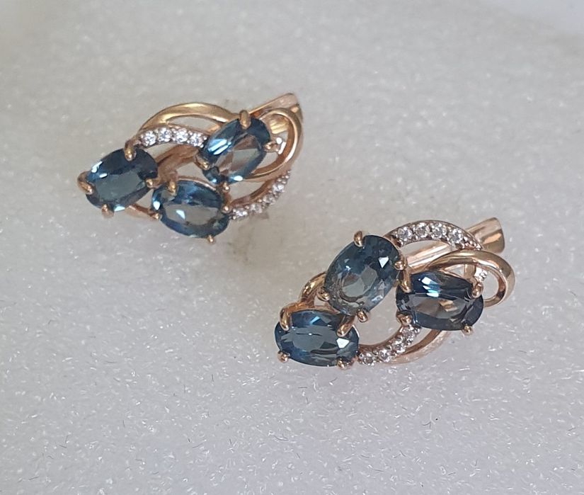 Аквамарин   сережки.