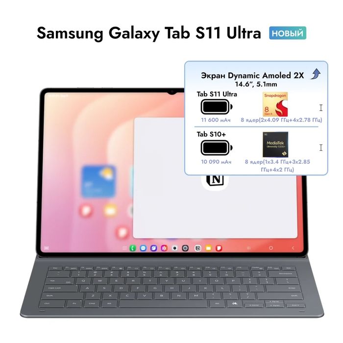 Планшет Samsung Tab S11 Ultra в комплекте с клавиатурой