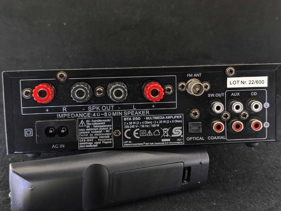 Amplificator Audio Stereo SAL BTA 250, 2x50W, BT-FM-USB