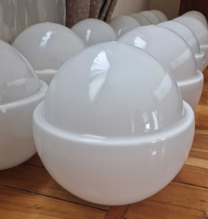 Винтажные Советские Белые Плафоны из стекла СССР ручная выдувка стекло