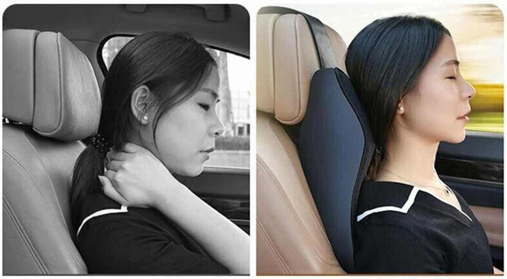 Възглавница за автомобил за подглавник, черна