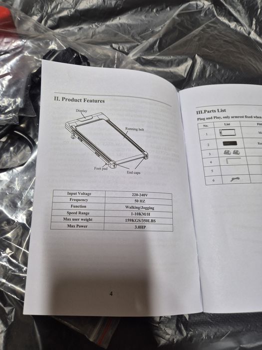 Компактна, Ел,бягаща пътека с 3.0,HP. моторо и скорост от 1км.до10км.и   наклон!.