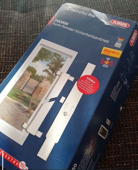 ABUS HomeTec Pro Dispozitiv pentru deschiderea ușii terasă fără fir cu alarmă FSA3550W Alb