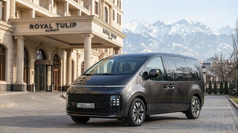 Водитель с минивэном Hyundai Staria Аренда прокат авто Трансфер Туры