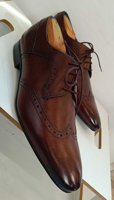 Pantofi derby 41.5 42 premium Ted Baker London Noi piele naturala moal