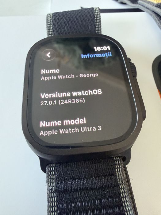 Apple Watch Ultra 3 49mm Black Titanium – 4 curele